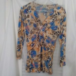 Multi-print blouse
